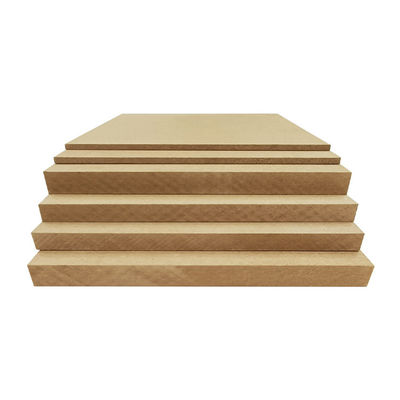 1220*2440mm 18mm 3mm 12mm Plain MDF Board with Melamine Colors and Wood Fiber